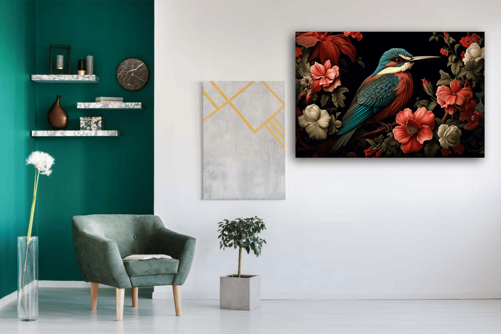 Colourful Bird  - Canvas