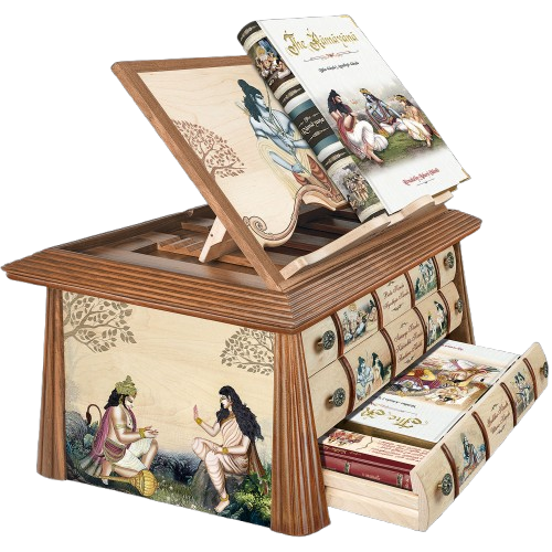 Valmiki’s Ramayana 3-Volume Book Set With Wooden Hut