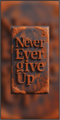 Never Give Up  - Fridge Magnet