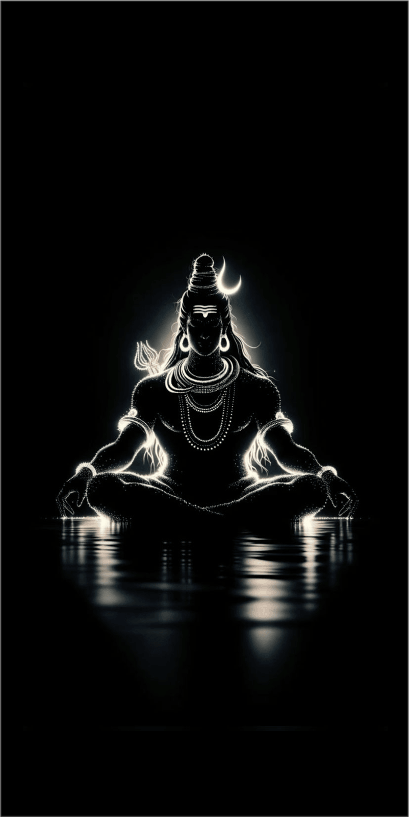 Black and White lord Shiva - Fridge Magnet